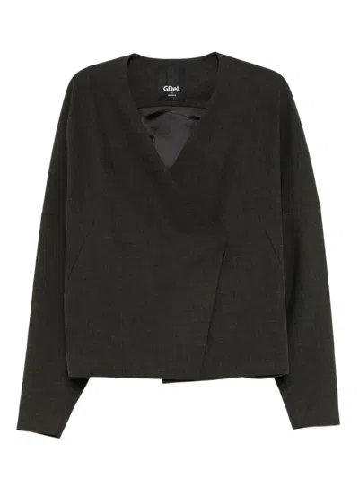 Gdel By Gaze De Lin Patch Jacket In Brown