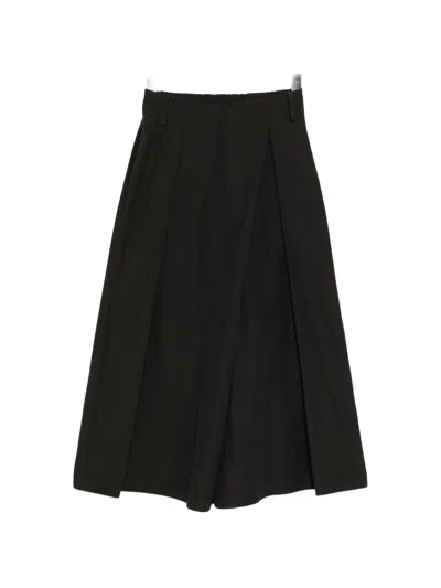 Gdel By Gaze De Lin Pure Wide-leg Trousers In Black