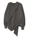 Gdel By Gaze De Lin Scarf-match Sweatshirt In Gray