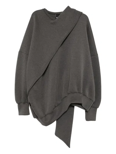 Gdel By Gaze De Lin Scarf-match Sweatshirt In Gray