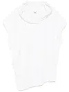 Gdel By Gaze De Lin Sleeveless Hooded Top In White