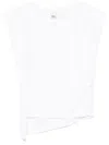 Gdel By Gaze De Lin V-neck Sleeveless T-shirt In White