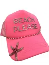 Gdg Hats Custom Summer Trucker Hat In Hot Pink In Pink