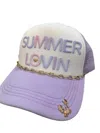 Gdg Hats Custom Summer Trucker Hat In Lilac In Blue