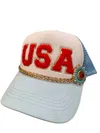 Gdg Hats Summer Misc Hat In Turqoise Blue In Multi