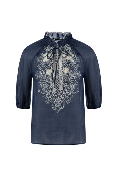 G.d.s. Women's Genevieve Blouse In Navy In Blue