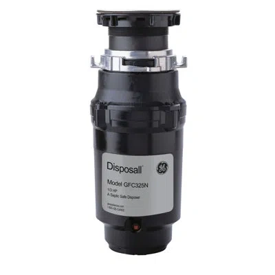 Ge Appliances 1/3 Hp Continuous Garbage Disposal In Black