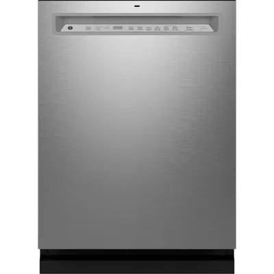 Ge Appliances 24" 47 Decibel Energy Star Certified Built-in Front Control Dishwasher With Adjustable Rack And Tall In Stainless Steel