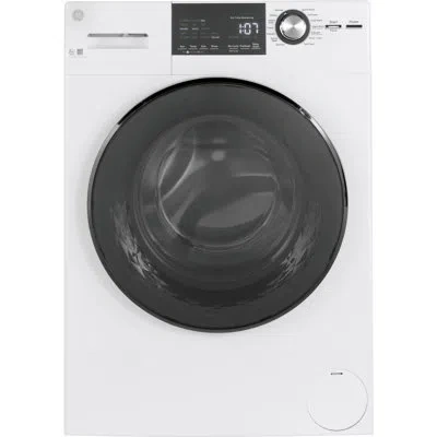 Ge Appliances 2.4 Cu. Ft. Energy Star High Efficiency Front Load Washer With Steam Wash In White