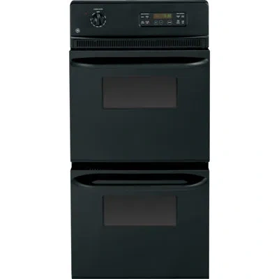 Ge Appliances 24" Self-cleaning Electric Double Wall Oven In Black