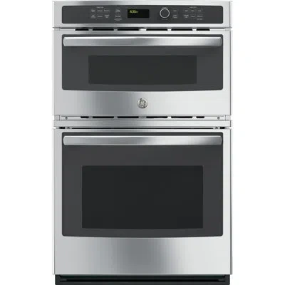 Ge Appliances 27" Self-cleaning Electric Wall Oven With Built-in Microwave In Stainless Steel
