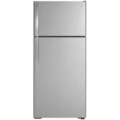 Ge Appliances 28" Energy Star Top Freezer 16.6 Cu. Ft. Refrigerator In Stainless Steel