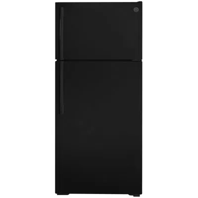 Ge Appliances 28" Top Freezer 16.6 Cu. Ft. Refrigerator In Black