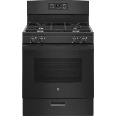 Ge Appliances 30" 4.8 Cu.ft. Freestanding Gas Range In Black