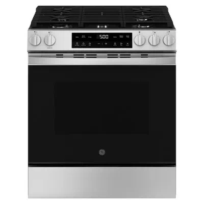 Ge Appliances 30" 5.3 Cubic Feet Natural Gas Slide-in Range In Stainless Steel;black