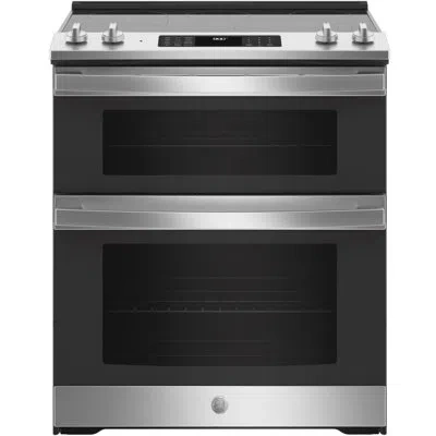 Ge Appliances 30" 6.6 Cu. Ft. Slide-in Electric Range With Convection Oven In Stainless Steel