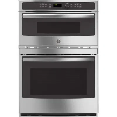 Ge Appliances 30" Self-cleaning Electric Wall Oven With Built-in Microwave In Stainless Steel
