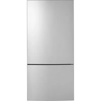 Ge Appliances 31" Counter Depth Bottom Freezer 17.7 Cu. Ft. Refrigerator In Silver