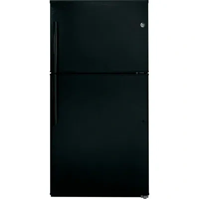 Ge Appliances 33" Energy Star® Top-freezer 21.2 Cu. Ft. Refrigerator In Black