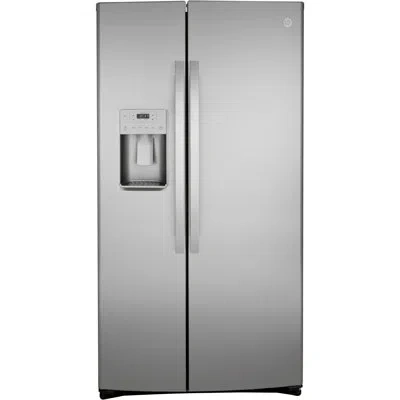Ge Appliances 36" Side By Side 25.1 Cu. Ft. Refrigerator In Fingerprint Resistant Stainless Steel