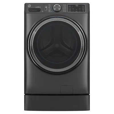 Ge Appliances 5 Cubic Feet Energy Star Front Load Washer With Steam Wash In Black