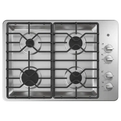 Ge Appliances Built-in 30" Gas Cooktop With 4 Burners In Stainless Steel