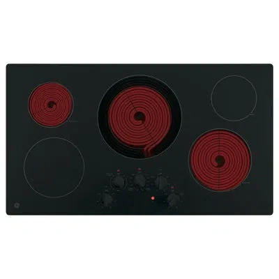 Ge Appliances Built-in 36" Electric Cooktop With 5 Burners In Black