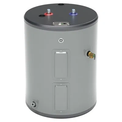Ge Appliances Ge 26 Gallon Top Port Lowboy Electric Water Heater In Gray;grey;gris