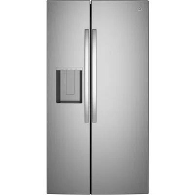 Ge Appliances Ge® 27.7 Cu. Ft. Side-by-side Refrigerator With Led Light Walls And Extra Tall Dispenser In Silver