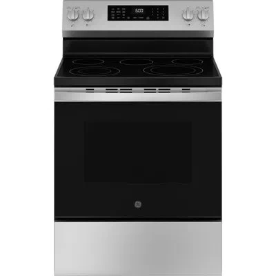 Ge Appliances Ge 30" Free Standing Electric Convection Range With No Preheat Air Fry And Easywash Oven Tray In Matte Black
