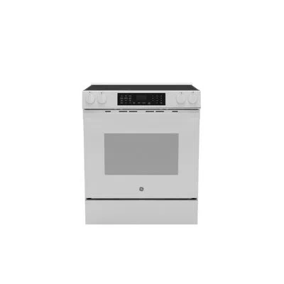 Ge Appliances Ge 30" Slide-in Electric Convection Range In White