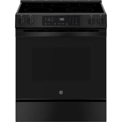 Ge Appliances Ge® Energy Star® 30" Slide-in Electric Range With Crisp Mode In Stainless Steel,black