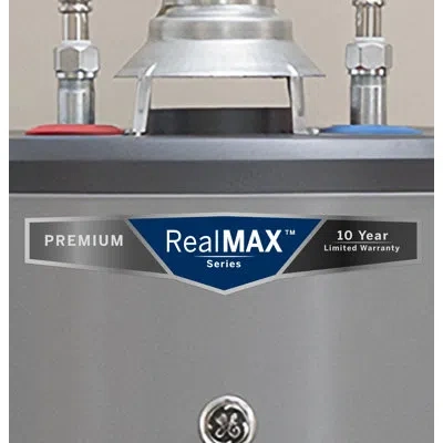 Ge Appliances Ge Realmax Premium 50-gallon Tall Liquid Propane Atmospheric Water Heater In Gray