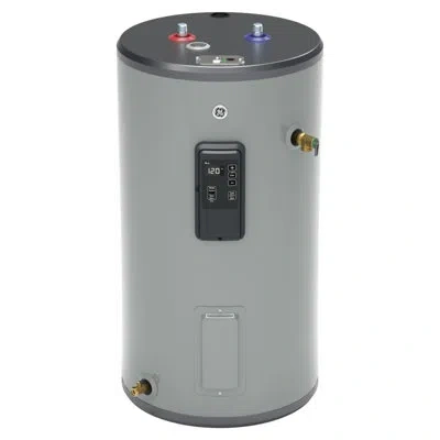 Ge Appliances Ge Smart 30 Gallon Short Electric Water Heater In Gris;grey;gray