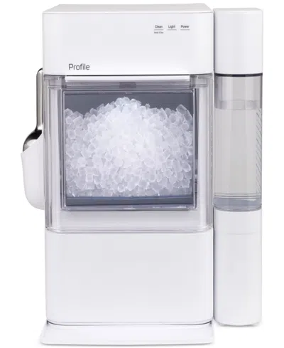 Ge Appliances Profile Opal 2.0 Ultra Nugget Ice Maker In Stone White