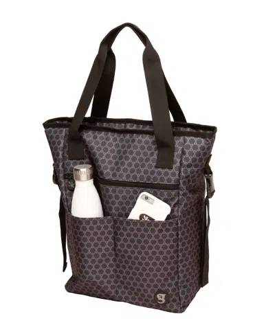 Geckobrands Convertible Tote Backpack In Black Honeycomb