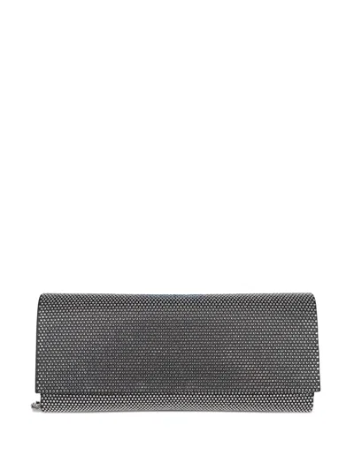 Gedebe Crystal-embellished Clutch Bag In Gray