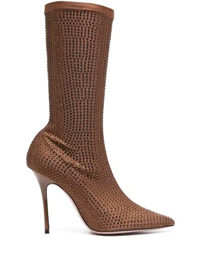 Gedebe Crystal Embellishment Heel Boots
