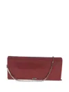 Gedebe Crystal Envelope Chain Clutch Bag In Red