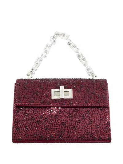 Gedebe Crystal-embellished Chain-handle Tote Bag In Red