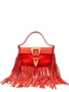 Gedebe Mini Habibi Fringed Bag In Red