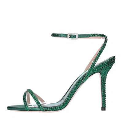 Gedebe Sandals Green In White