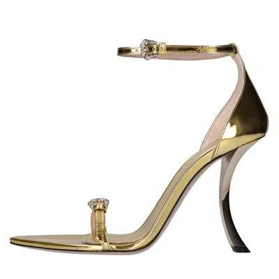 Gedebe Sandals In Oro Metallici E Grigi