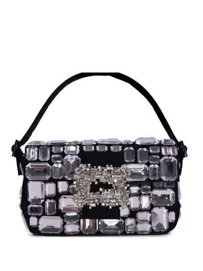 Gedebe Stone-embellished Buckle Tote Bag In Black