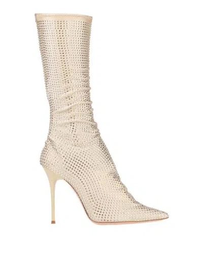 Gedebe Woman Boot Beige Size 11 Textile Fibers In Sand