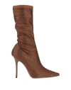 Gedebe Woman Boot Brown Size 10 Textile Fibers In Brown
