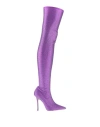 Gedebe Woman Boot Purple Size 7 Textile Fibers
