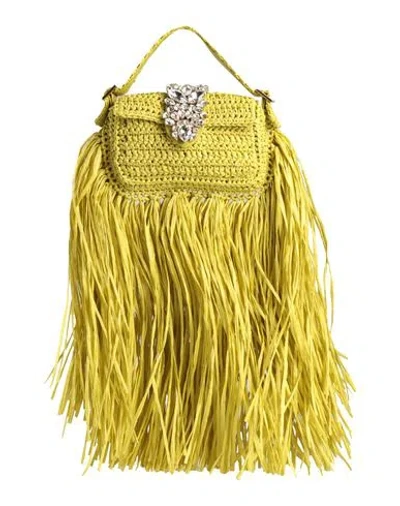 Gedebe Woman Handbag Light Green Size - Natural Raffia In Yellow