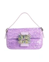 Gedebe Woman Handbag Lilac Size - Leather, Textile Fibers In Purple