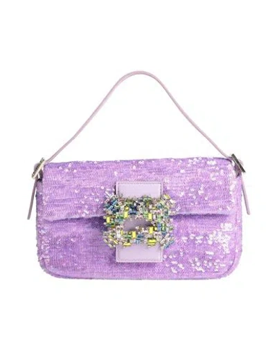 Gedebe Woman Handbag Lilac Size - Leather, Textile Fibers In Purple